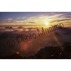 Couché de soleil depuis le sommet